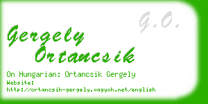 gergely ortancsik business card